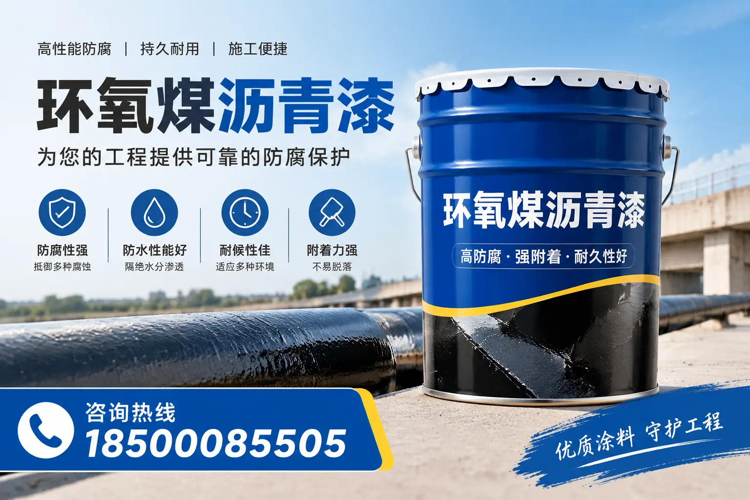 环氧煤沥青漆的成分解析，承德用户了解施工材料